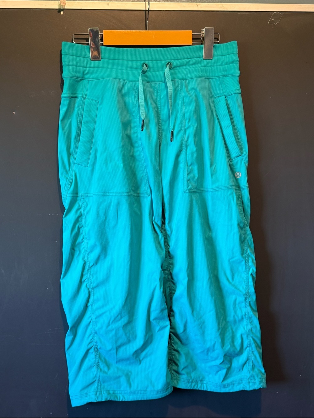 lululemon athletica Teal Athletic Studio Crops